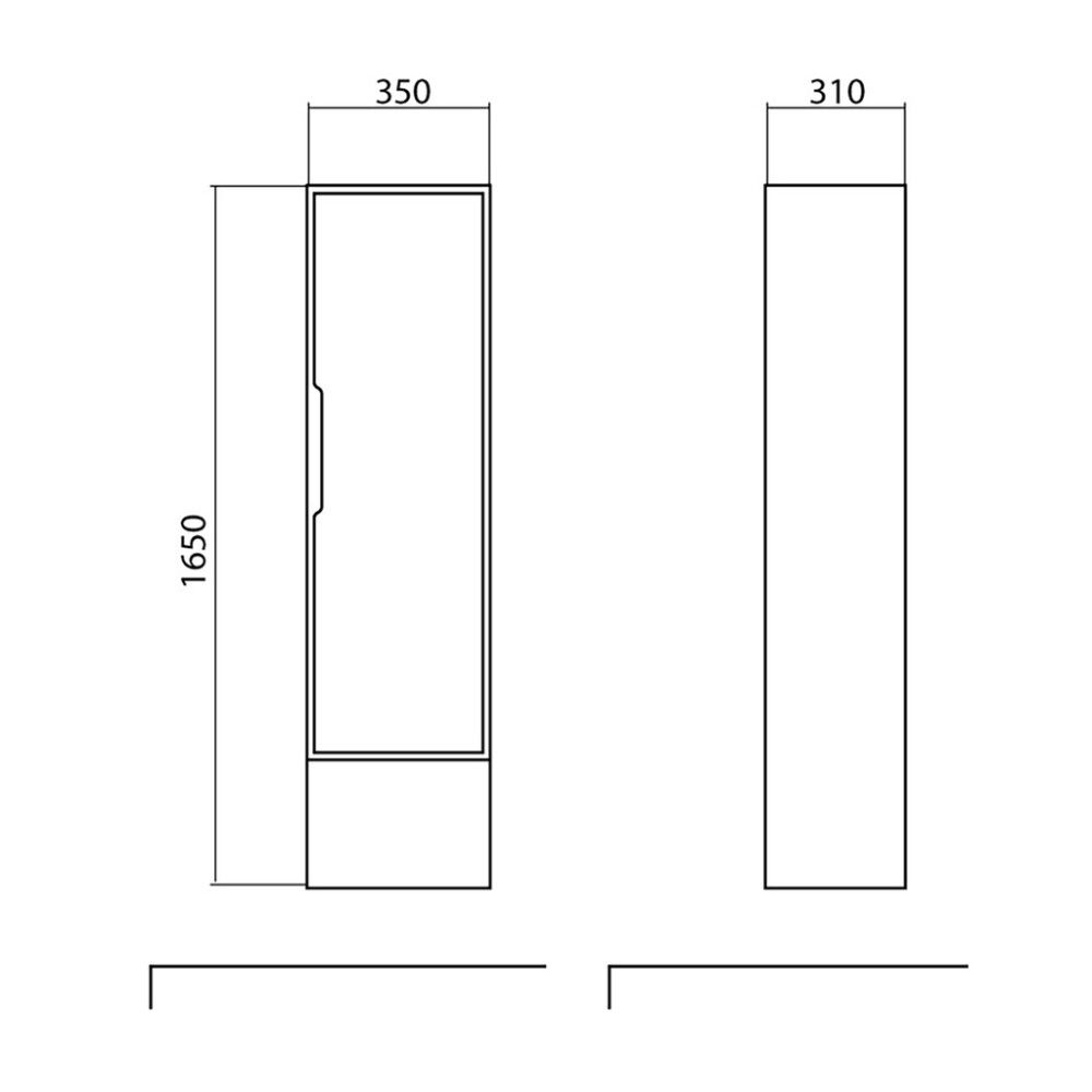 Korkeakaappi Aquarodos Edda 35 x 31 x 165 cm