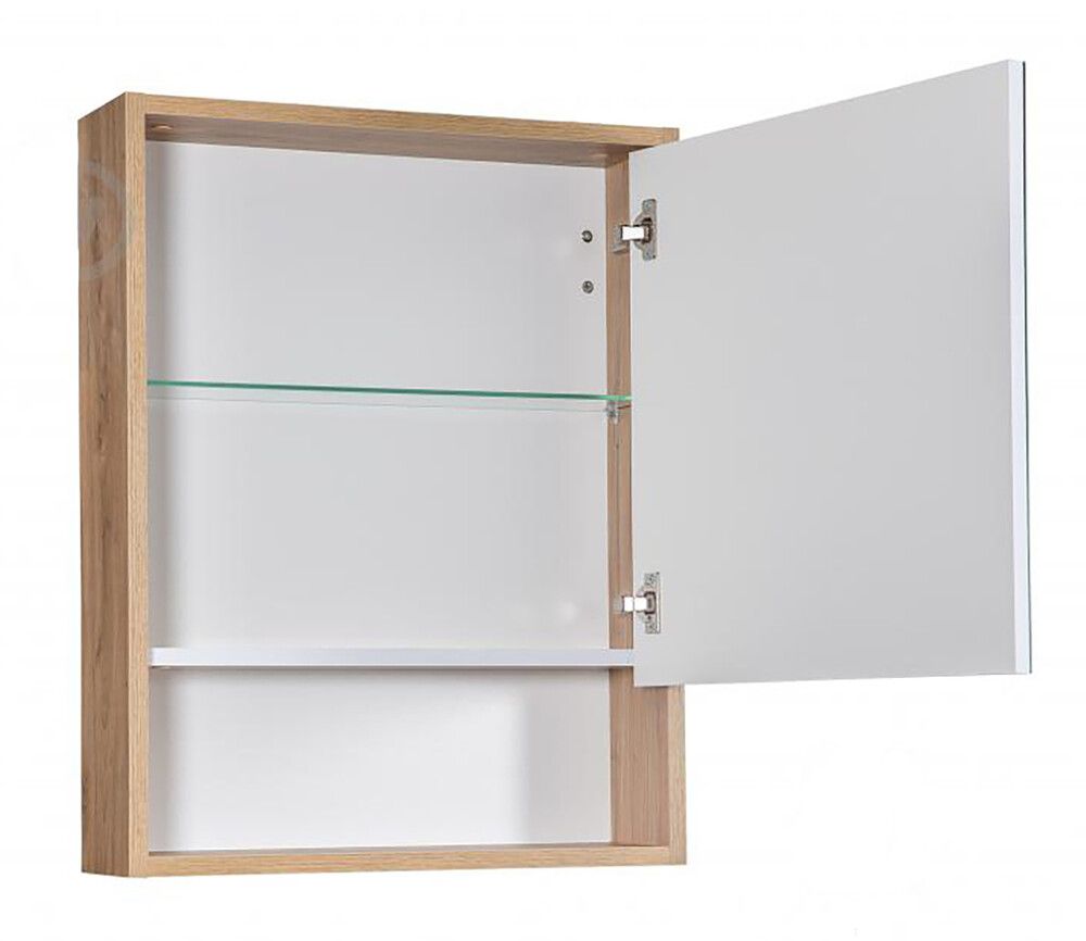 Peilikaappi Aqua Rodos Edda tammi/valkoinen 55 x 70 cm