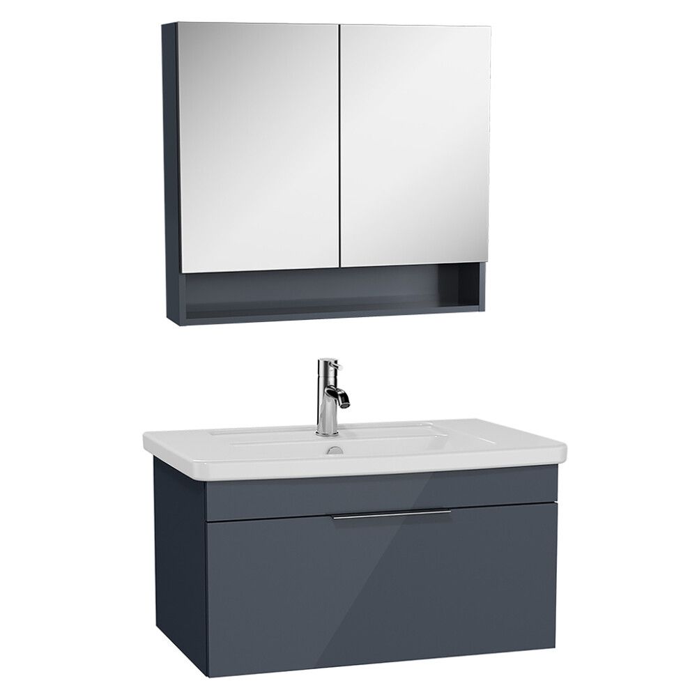 Allaskaappi VitrA Quadrum antrasiitti 80 cm