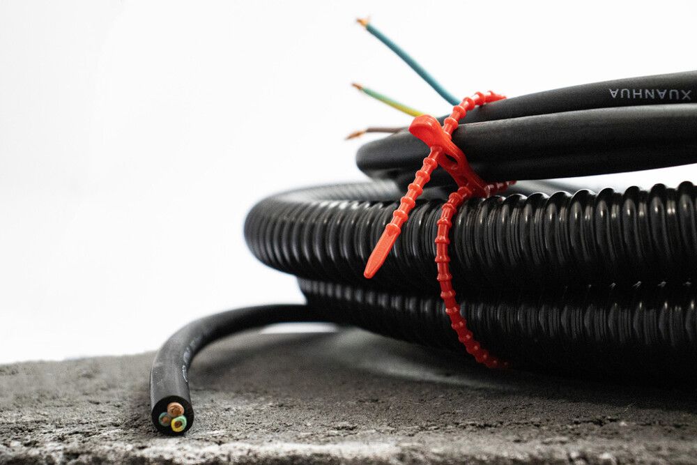 Johdinside Harju Valkoinen 250 x 7,5 mm 10 kpl