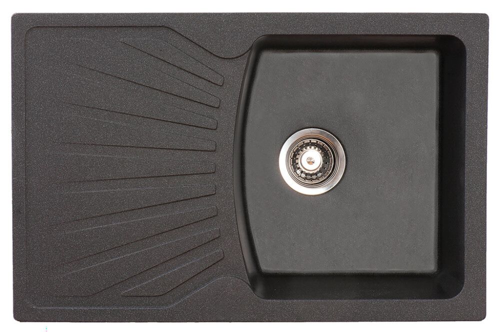 Keittiöallas Aqualine Quadro Plus musta 77 x 50 cm