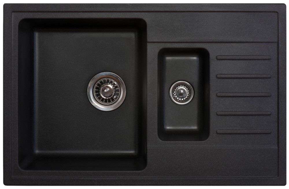 Keittiöallas Aqualine Quadro Plus musta 78 x 50 cm