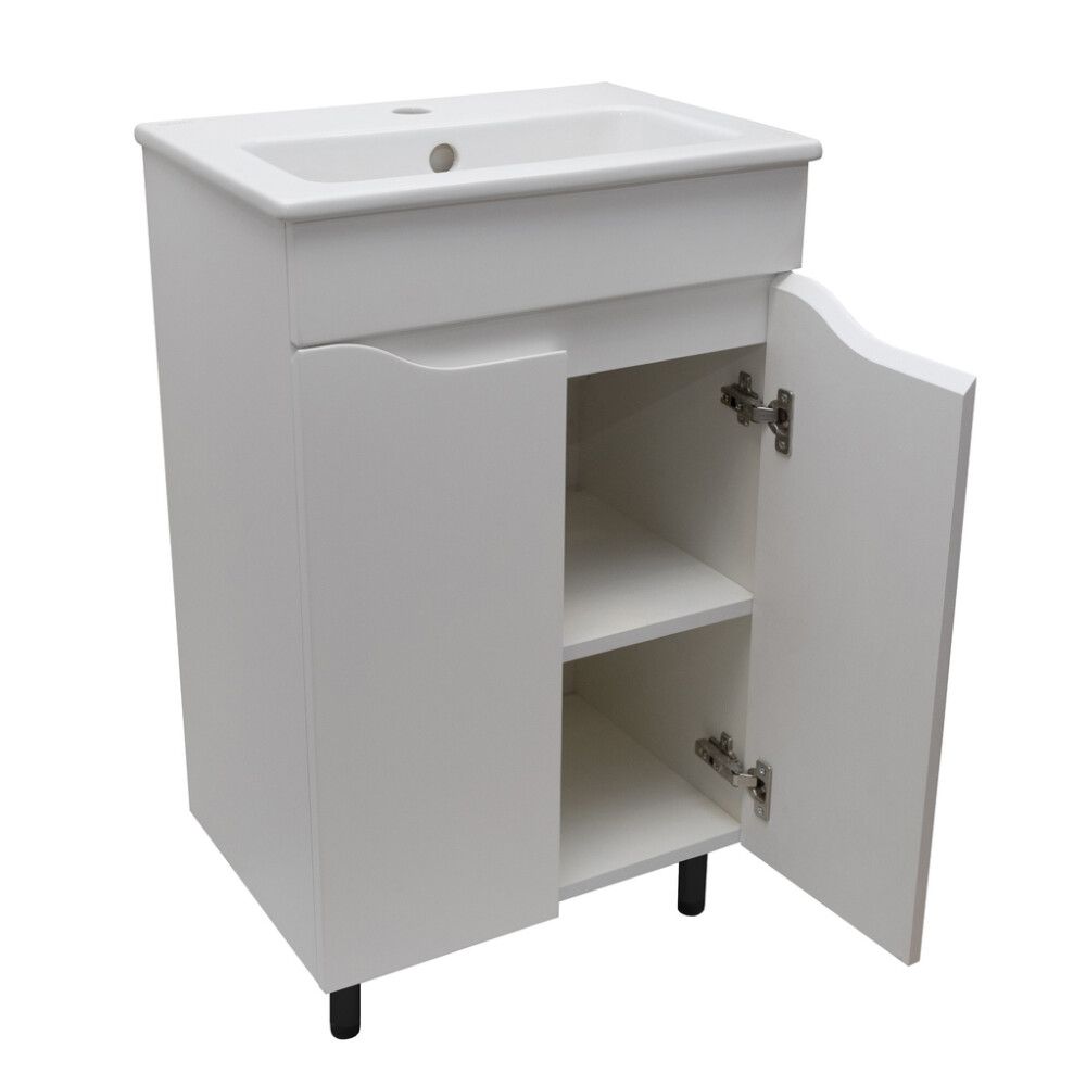 Allaskaappi Aqualine Premium Plus Slim mattavalkoinen 50 cm