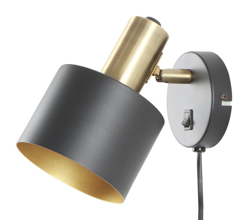 Seinävalaisin Harju musta/harjattu messinki