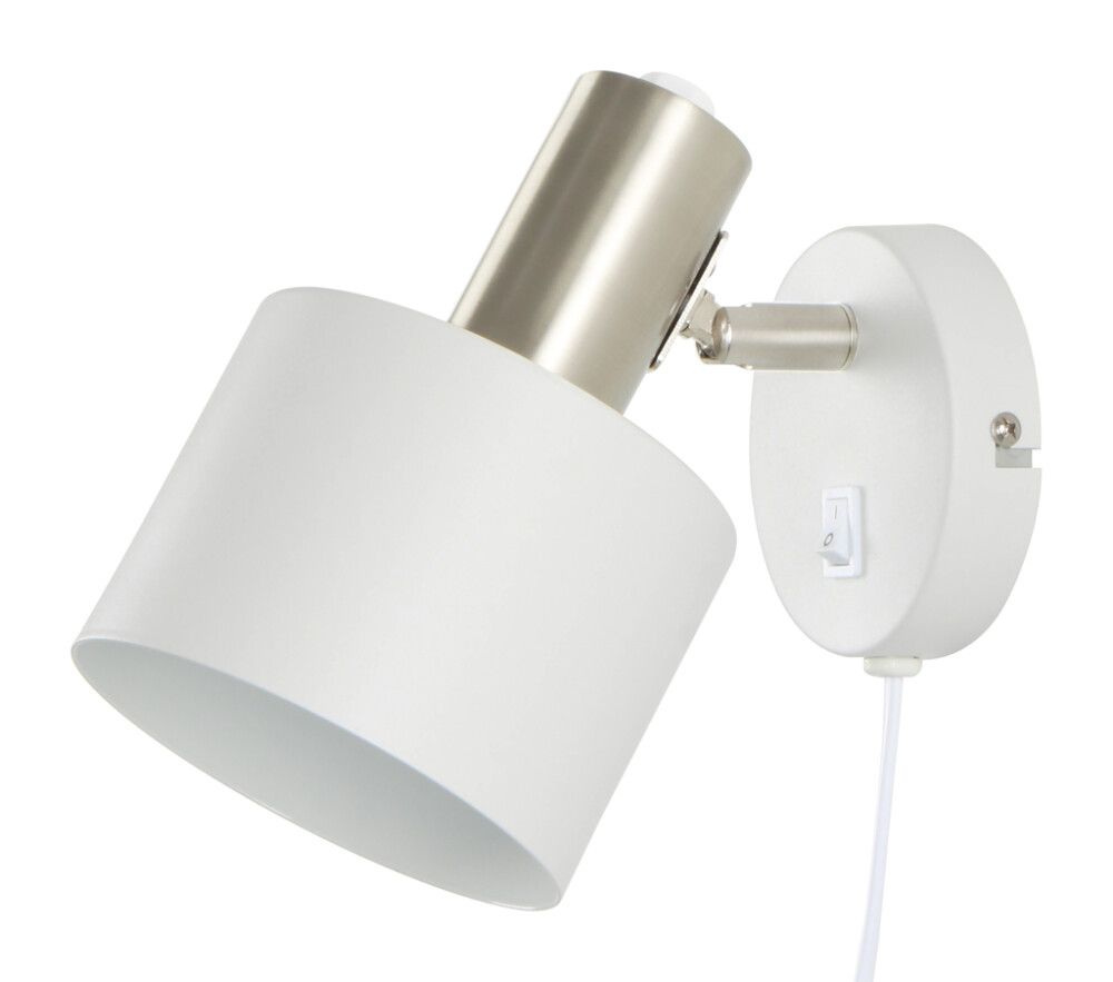 Seinävalaisin Harju valkoinen/harjattu nikkeli