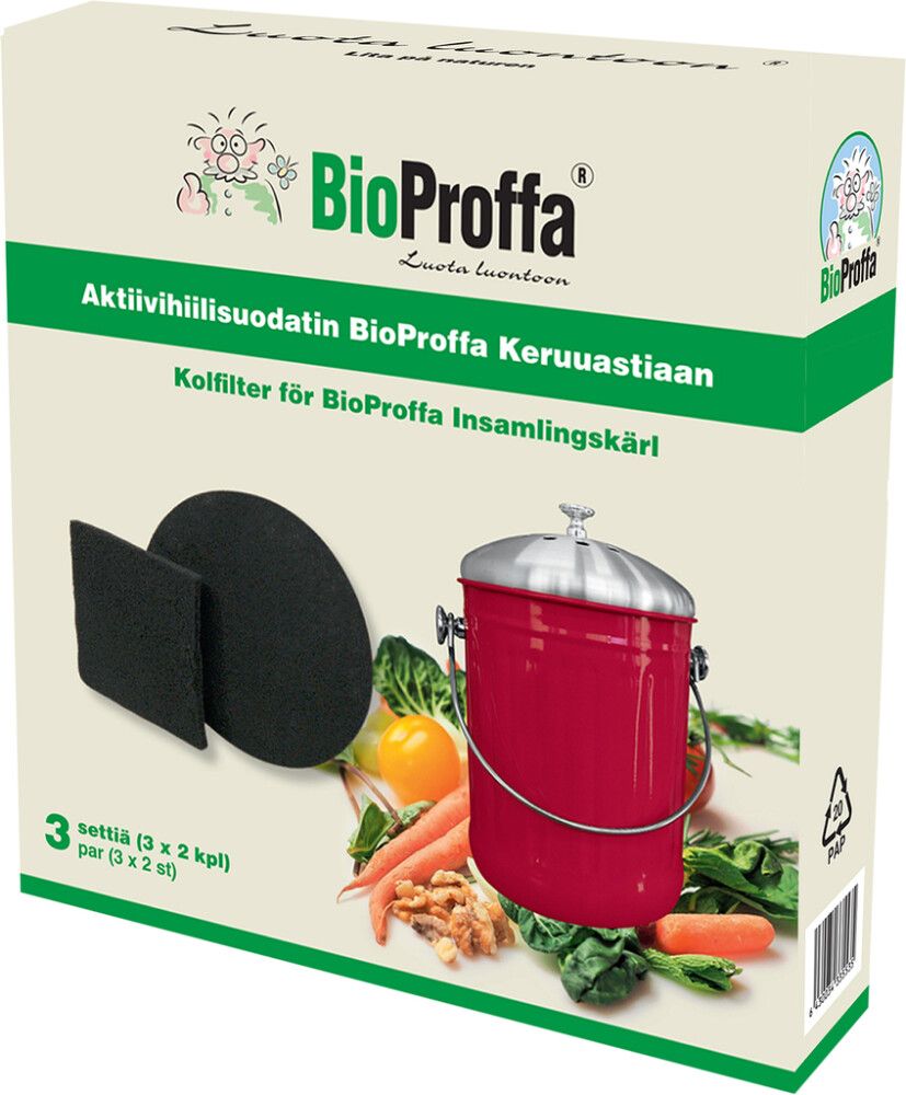 Aktiivihiilisuodatin setti Bioproffa 3 x 2 kpl