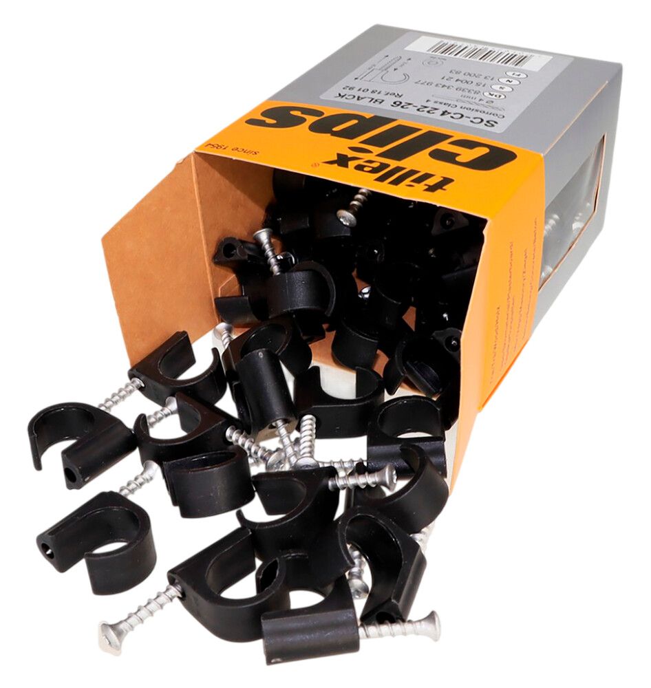 Ruuvikiinnike Tillex SC-C4 22-26 5 x 45 musta 50 kpl/pkt