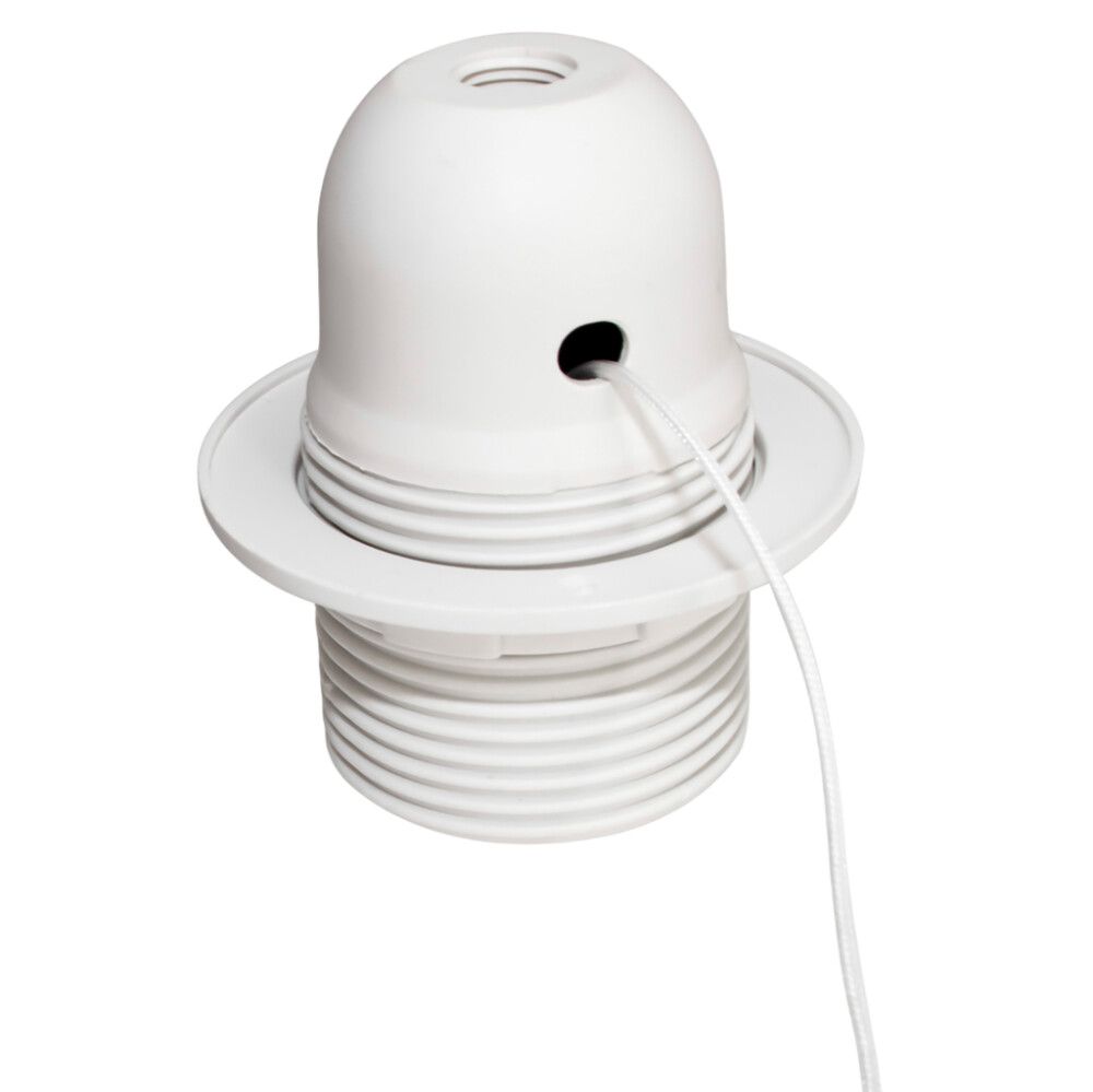 Lampunpidin vetokytkimellä Harju E27 Valkoinen