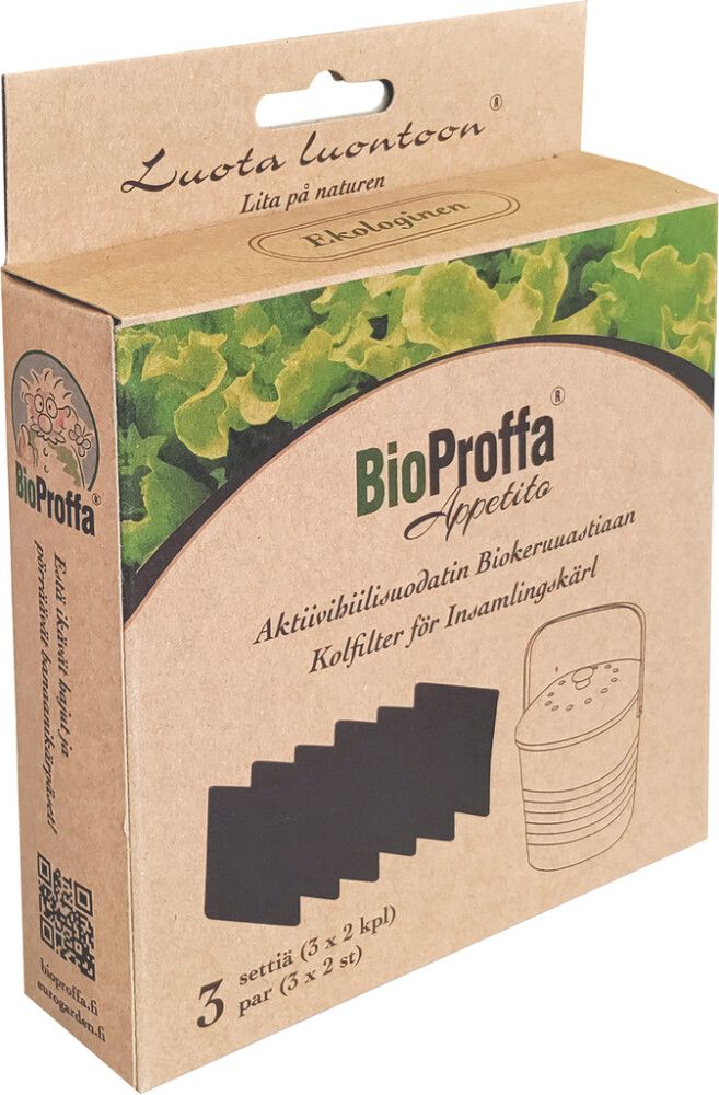 Aktiivihiilisuodatin setti Bioproffa Appetito 3x2 kpl