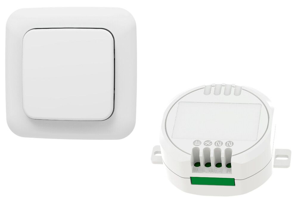 Langaton painike ja vastaanotin Harju valkoinen