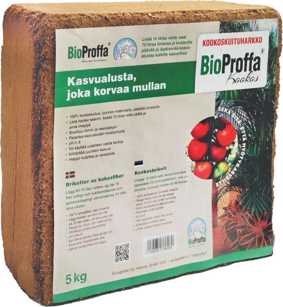 Kookoskuituharkko Bioproffa 5 kg