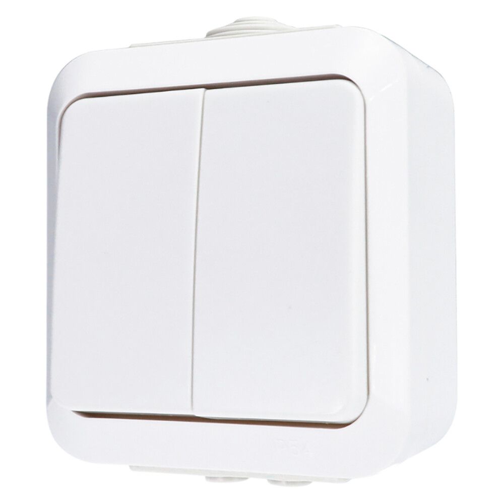 Kytkin Nordic 5 kruunu valkoinen 66 x 76 mm IP44