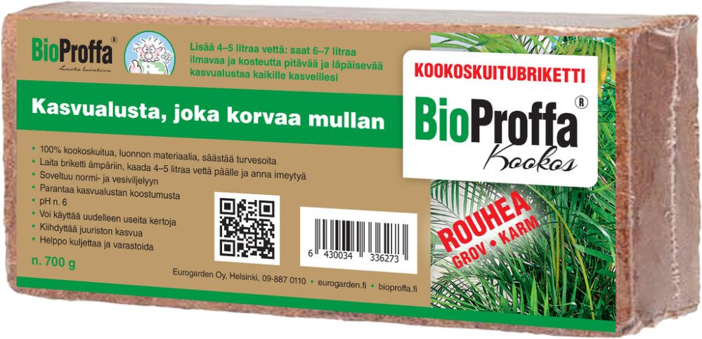 Kookoskuituharkko Bioproffa 700 g rouhea