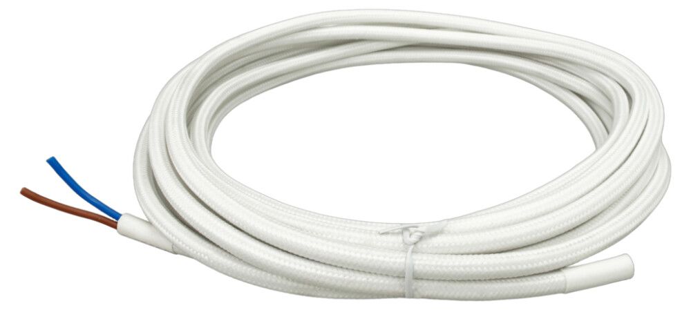 Kangaspäällysteinen asennuskaapeli Harju valkoinen 5 m