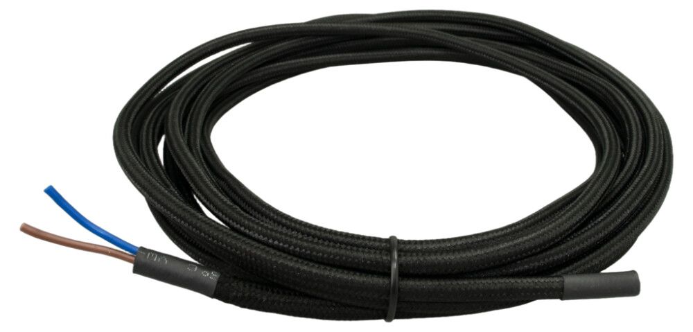 Kangaspäällysteinen asennuskaapeli Harju musta 5 m