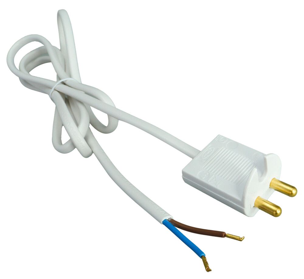 Valaisinpistotulppajohto Harju maadoittamaton valkoinen 300 cm