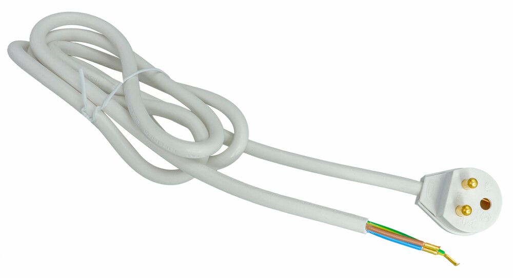 Valaisinpistotulppajohto Harju maadoitettu valkoinen 300 cm