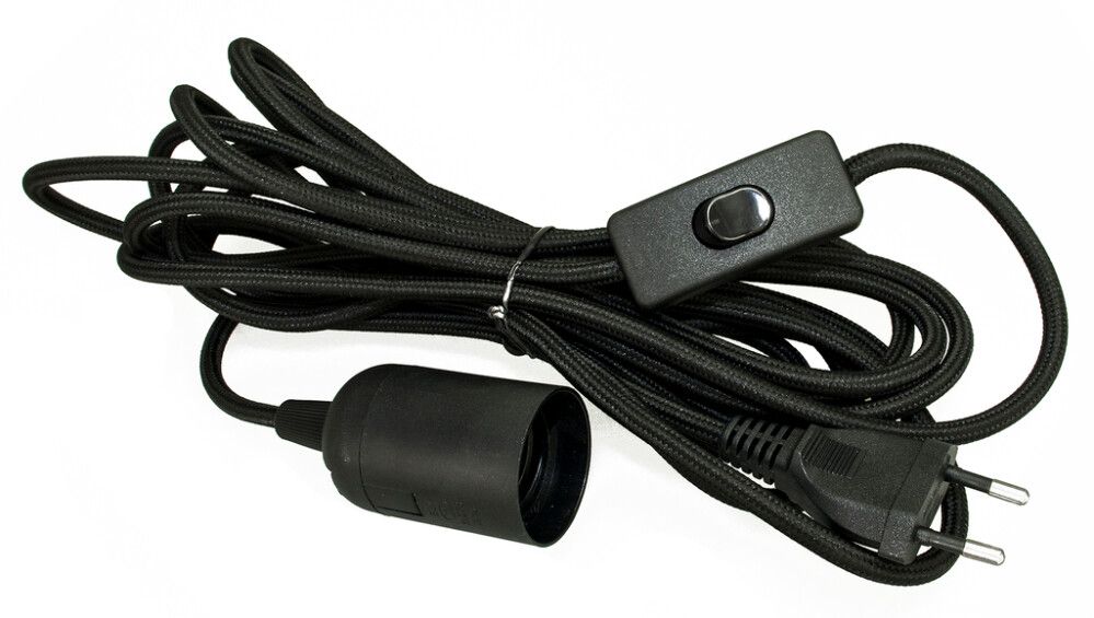 Välikytkinjohto Harju musta 1,5 m + 3,5 m