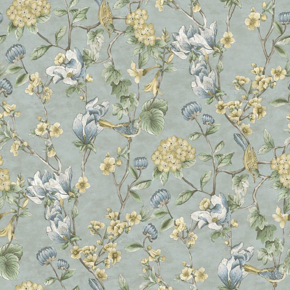 Kuitutapetti The Lost Garden Nightingale Blue 91623