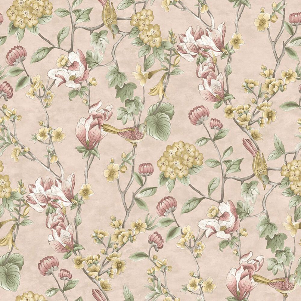 Kuitutapetti The Lost Garden Nightingale Pink 91621