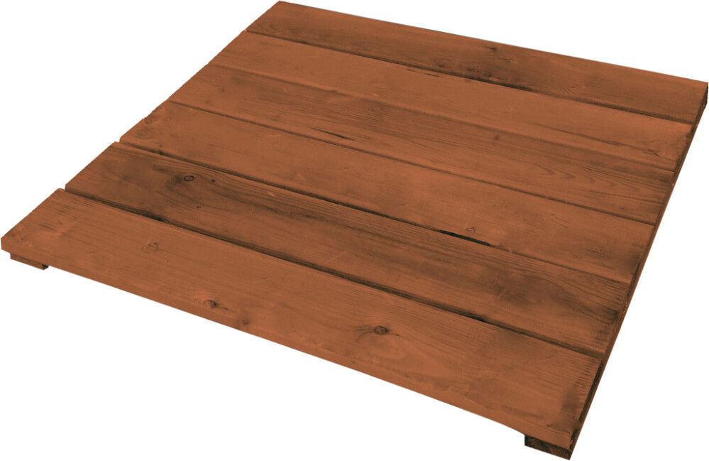 Puulaatta 80 x 80 cm ruskea