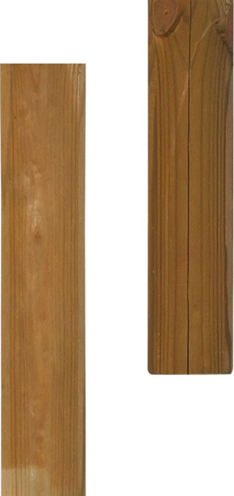 Aitatolppa Plus Funkis ruskea 6,8 x 6,8 x 128 cm