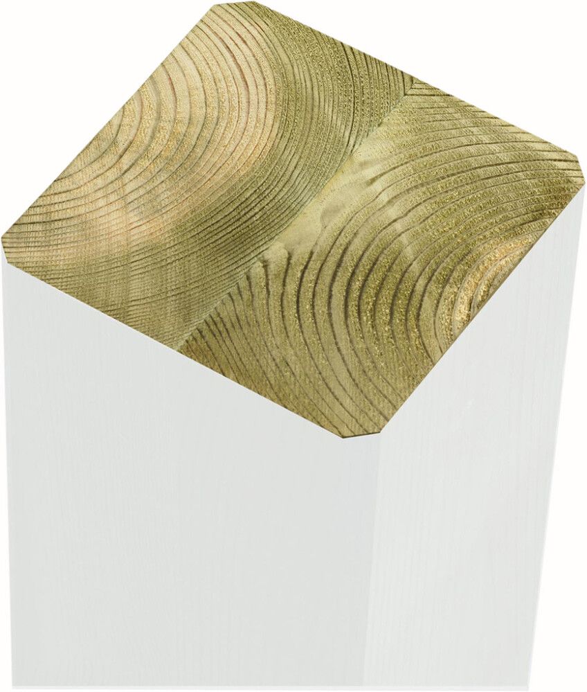 Tolppa Plus 6,8 x 6,8 x 128 cm valkoinen