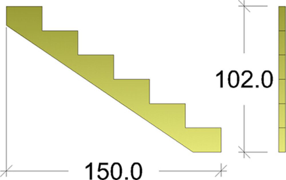Porrasrunko Mänty 6 Askelmaa ruskea
