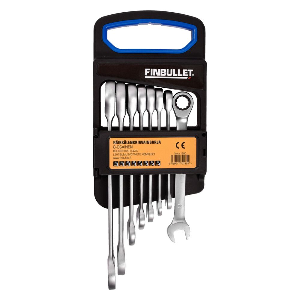 Räikkälenkkisarja Finbullet 8-19 mm 8-os.