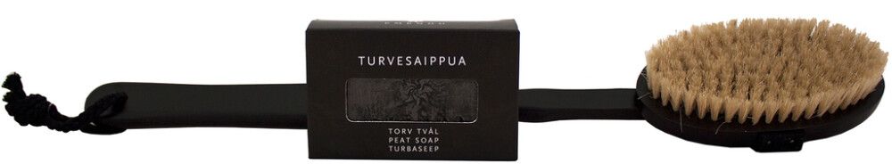 Saunaharja ja turvesaippua Emendo Musta