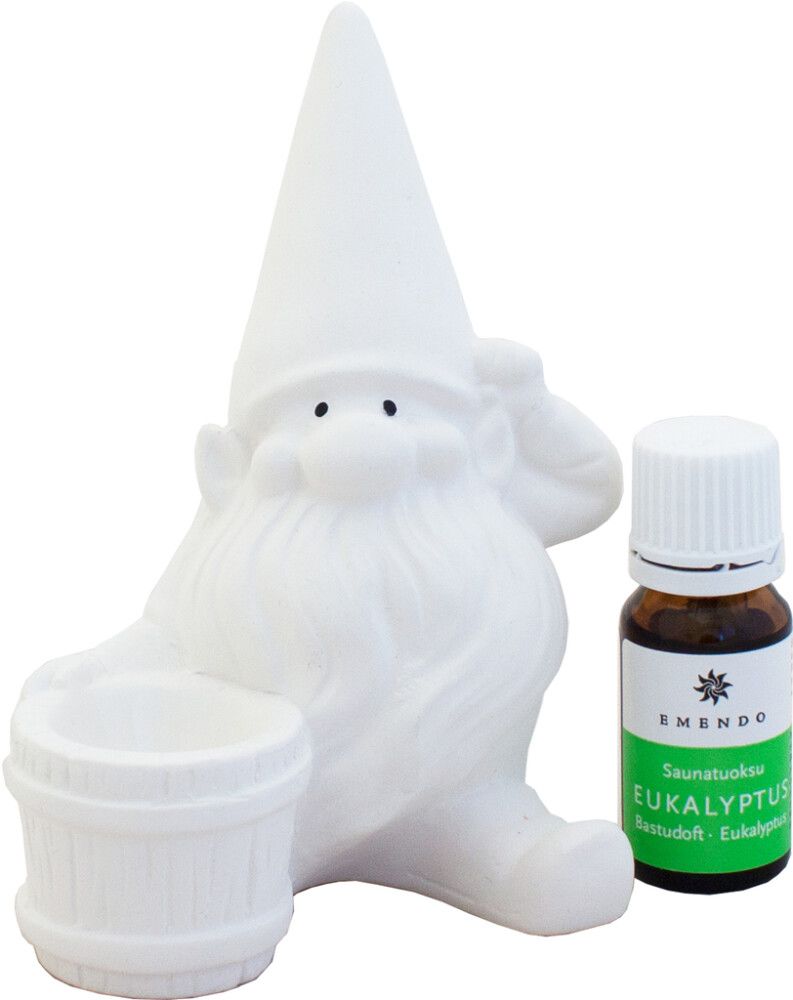 Saunatonttu valkoinen +  tuoksu eukalyptus 10 ml