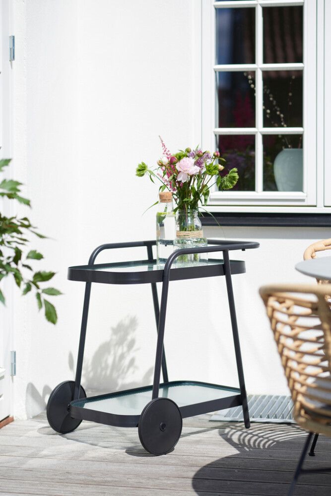 Tarjoiluvaunu Sean musta