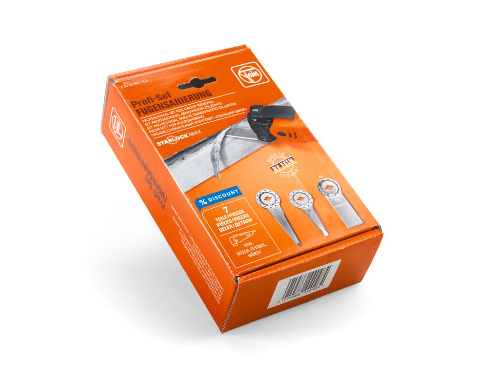 Tarvikesarja Fein Profi-Set StarlockMax Saumasaneeraus 7 kpl