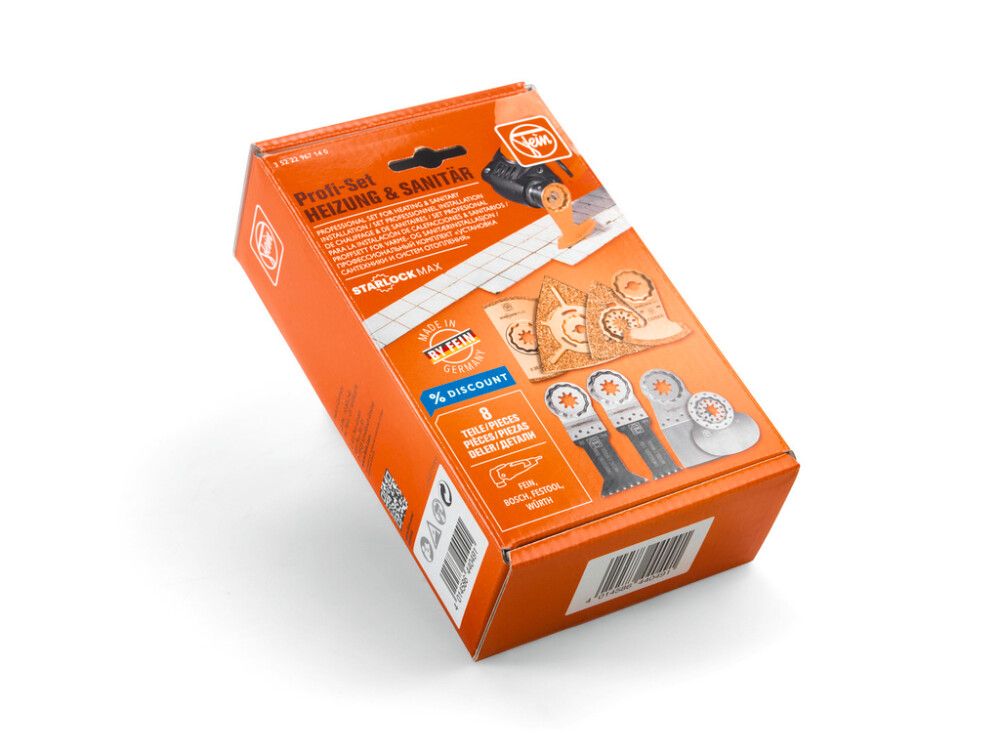 Tarvikesarja Fein Profi-Set StarlockMax Lämmitys ja saniteetti 8 kpl