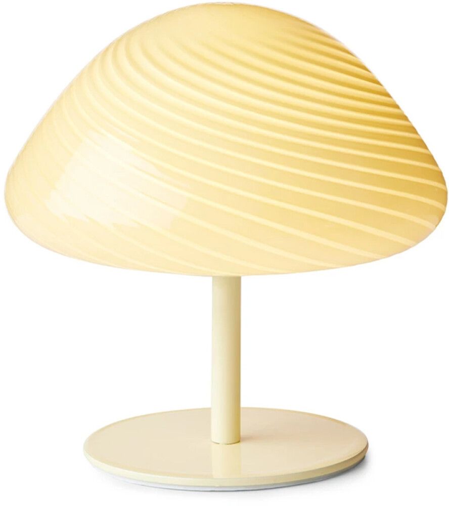 Pöytävalaisin Halo Design Mini Mush opaali Keltainen