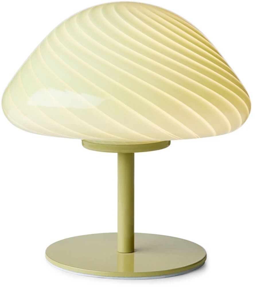 Pöytävalaisin Halo Design Mini Mush opaali Olive