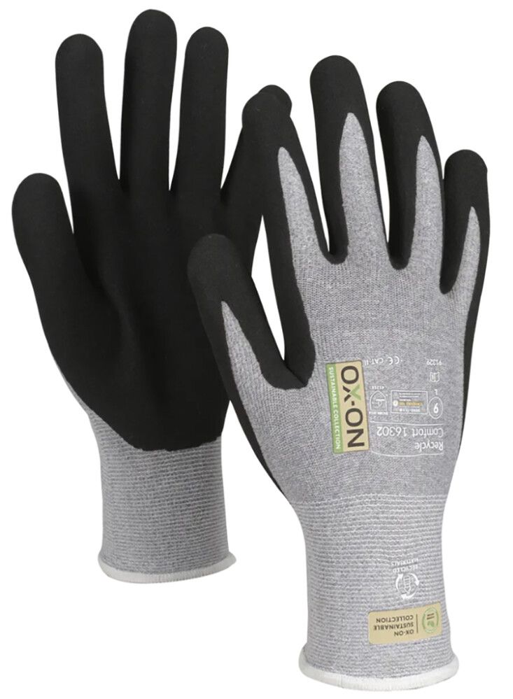 Työkäsine OX-ON Recycle Comfort 16302 vaaleanharmaa