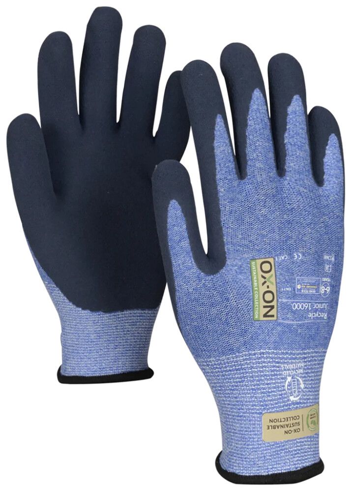 Työkäsine OX-ON Recycle Junior 16000 4-6 vuotiaille Sininen