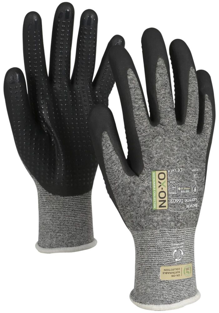 Työkäsine OX-ON Recycle Supreme 16603 harmaa