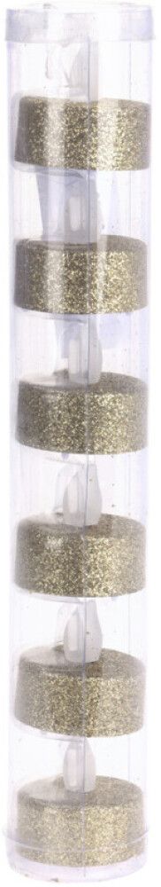 LED-kynttilä 6 kpl kultainen