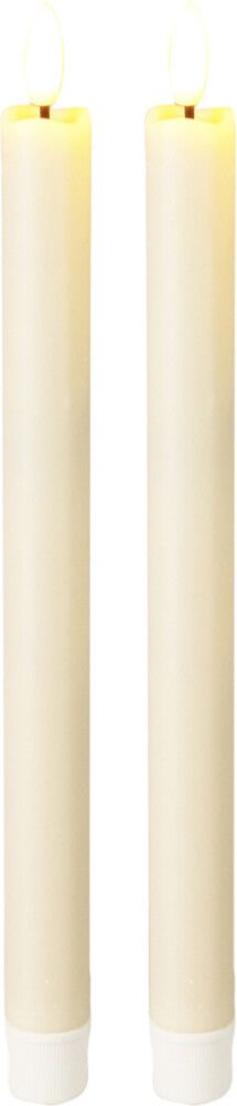 LED-kruunukynttilä 25 cm beige 2 kpl