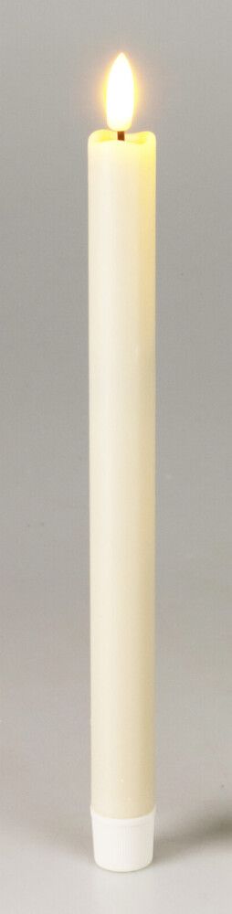 LED-kruunukynttilä 25 cm beige 2 kpl