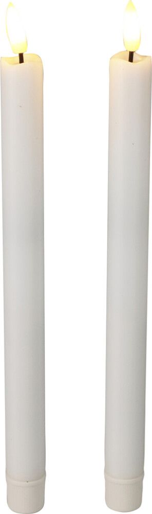 LED-kruunukynttilä 25 cm 2 kpl valkoinen