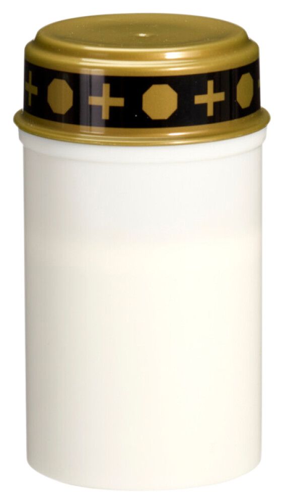 LED-hautakynttilä 6,5 x 12 cm valkoinen