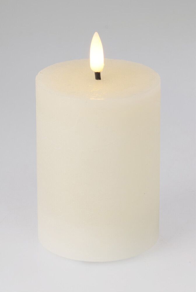 LED-kynttilä 7,5 x 10 cm beige