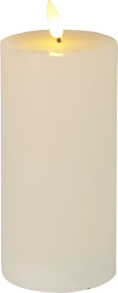 LED-kynttilä 7,5 x 15 cm beige