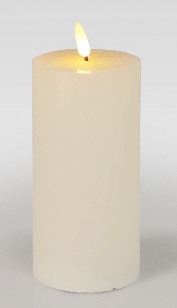 LED-kynttilä 7,5 x 15 cm beige