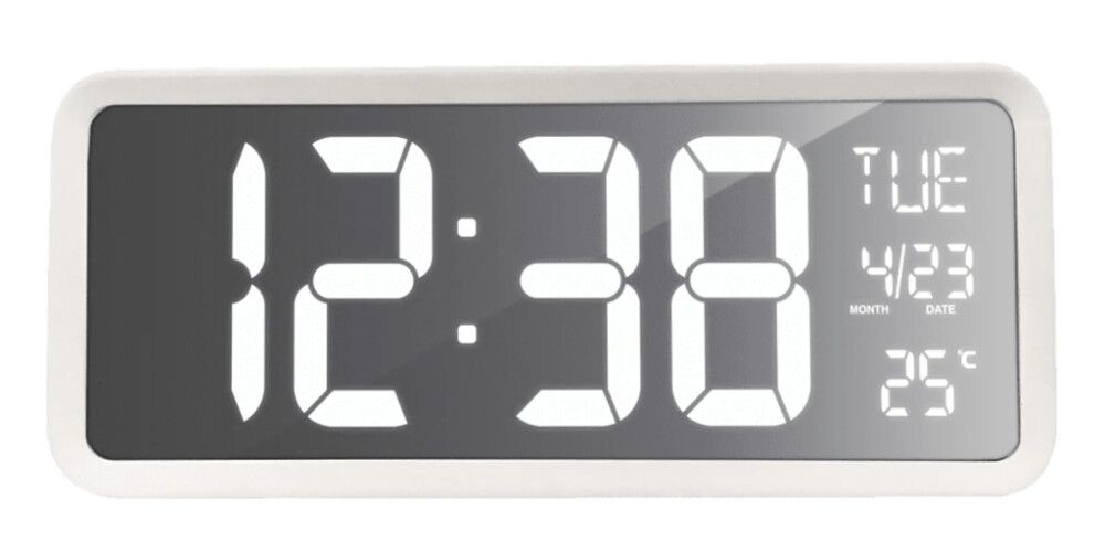 Digitaalinen herätyskello Technoline WS 8130 valkoinen 36,8 x 15,8 cm
