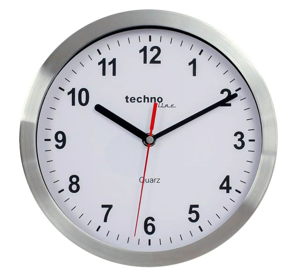 Seinäkello Technoline WT 7650 kromi Ø 25 cm