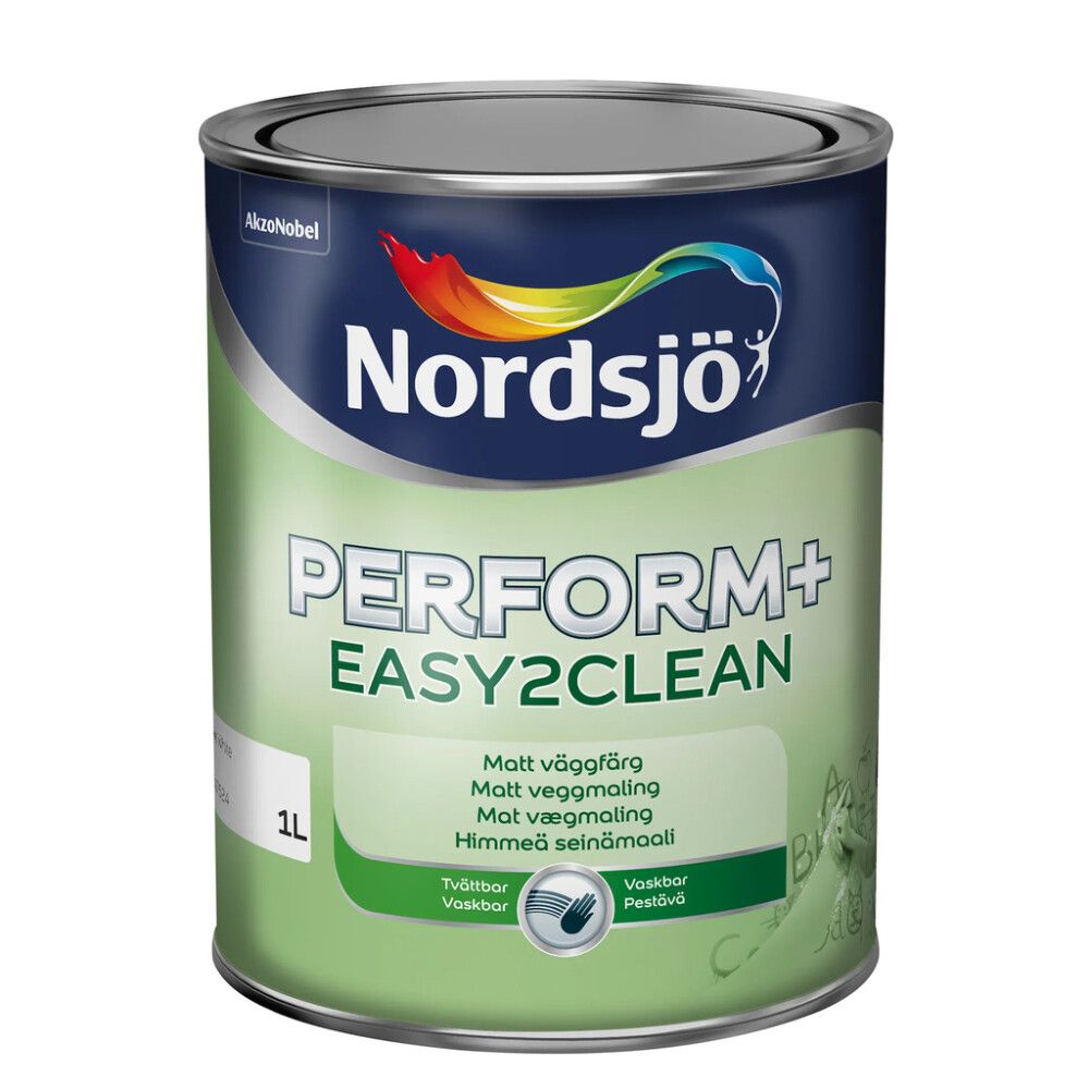 Seinämaali Nordsjö Perform+ Easy2Clean Valkoinen 2,5 l